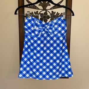 Arizona gingham tankini swim top